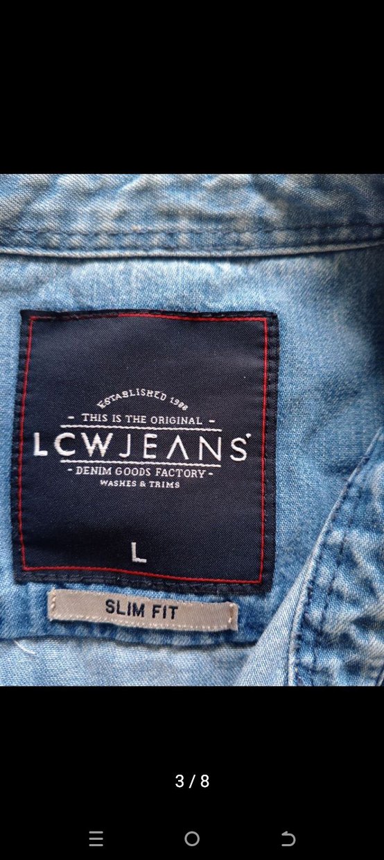 Erkek Mavi Denim Gömlek Uzun Kollu - Görsel 3