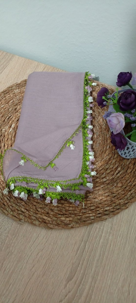 iğne oyalı yazma yemeni - Görsel 2