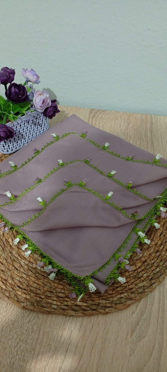 iğne oyalı yazma yemeni - Görsel 4