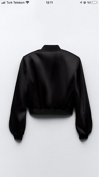 Zara saten bomber ceket