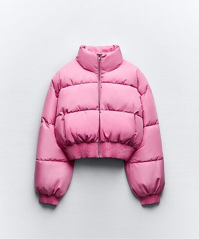 zara pembe şişme mont