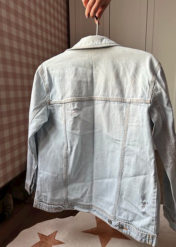 Kadın Mavi Düğmeli Denim Ceket - Görsel 2