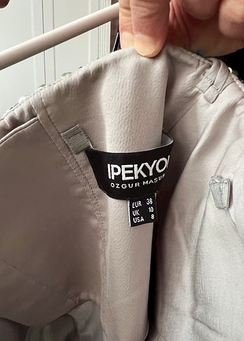 İpekyol Kadın Çok Renkli İşlemeli Uzun Straplez Elbise - Görsel 7