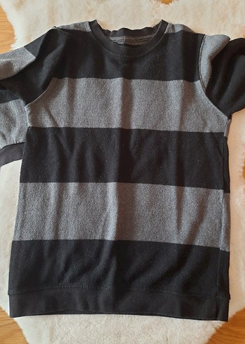 Gri Fitilli Erkek Sweatshirt - Görsel 4