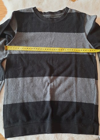 Gri Fitilli Erkek Sweatshirt - Görsel 8