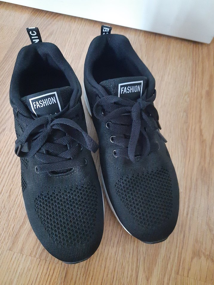 Siyah Bağcıklı Kadın Spor Ayakkabı - Görsel 2