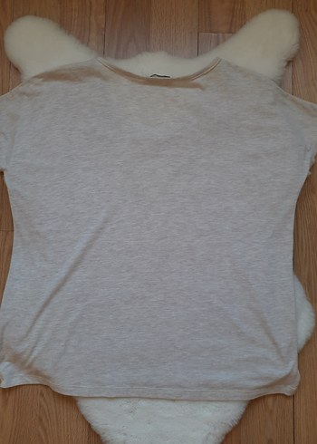 Dantel Detaylı Bohem Bej Kadın Tişört - Görsel 3