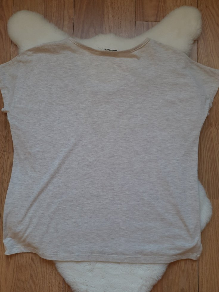 Dantel Detaylı Bohem Bej Kadın Tişört - Görsel 3