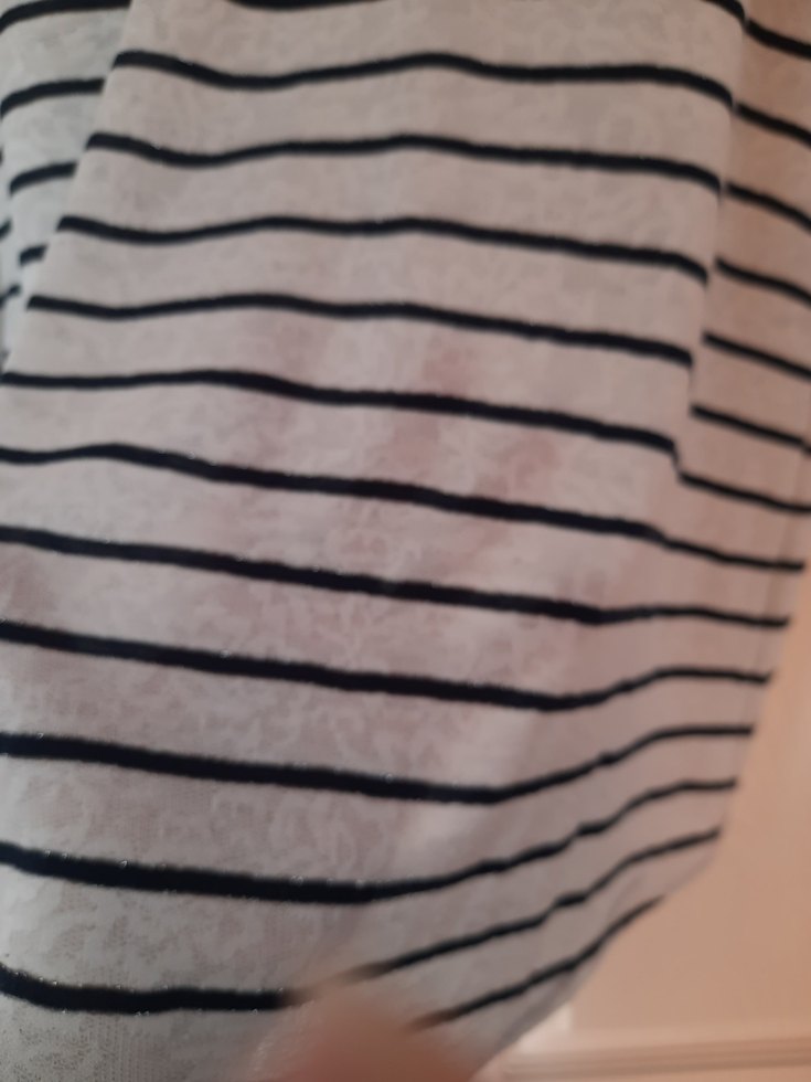 Gri Çizgili Kısa Kollu Bluz - Görsel 5