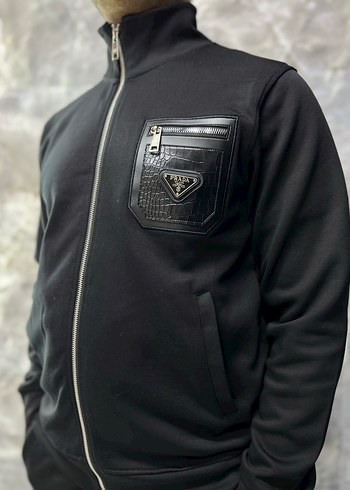 Siyah Fermuarlı Erkek eşofman takımı - Görsel 7