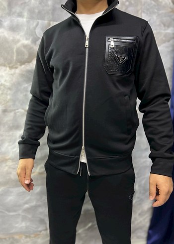 Siyah Fermuarlı Erkek eşofman takımı - Görsel 5