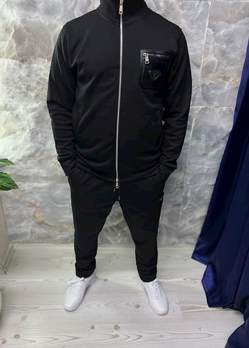 Siyah Fermuarlı Erkek eşofman takımı - Görsel 6