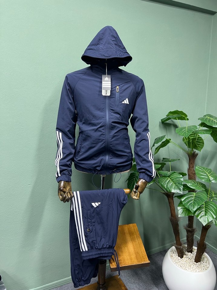 Erkek Mavi Kapüşonlu Eşofman Takımı - Görsel 2