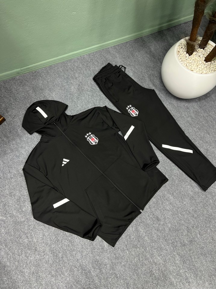 Siyah  Eşofman Takımı, Regular Fit, Uzun Kollu - Görsel 3