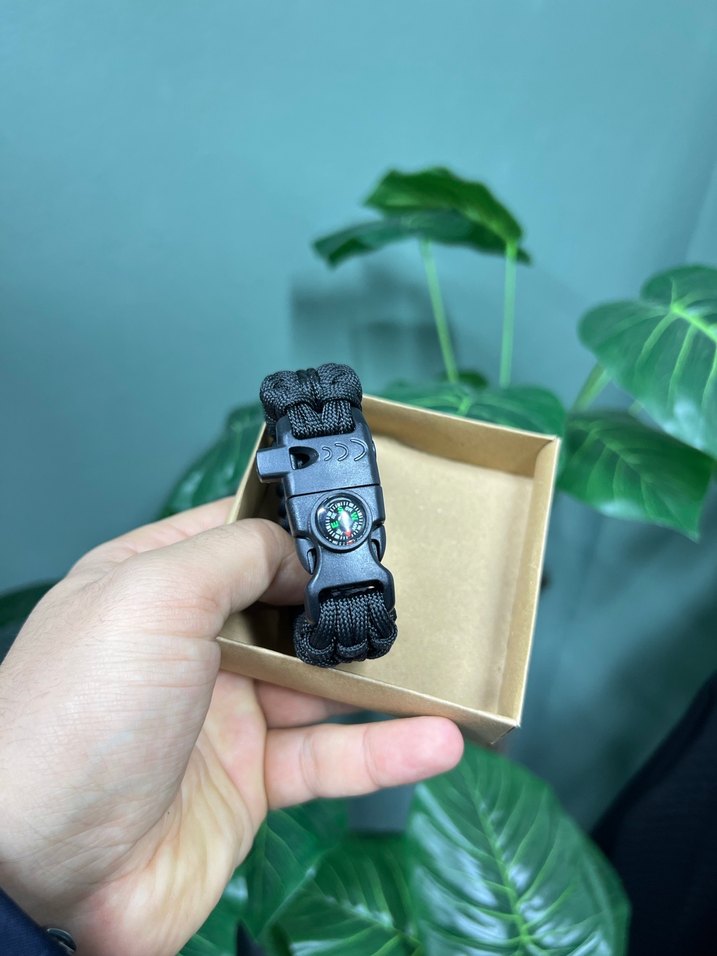 Siyah Erkek Biker Bileklik - Görsel 3