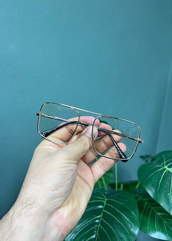 Şeffaf Minimalist erkek gözlük uv400 - Görsel 2