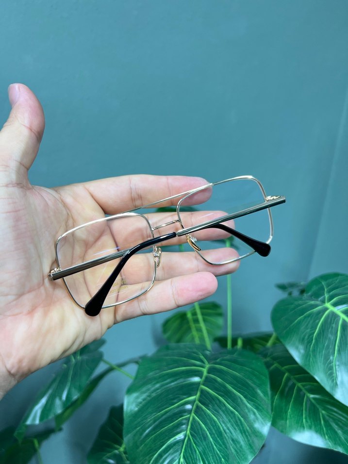 Şeffaf  Minimalist erkek gözlük uv400 - Görsel 3