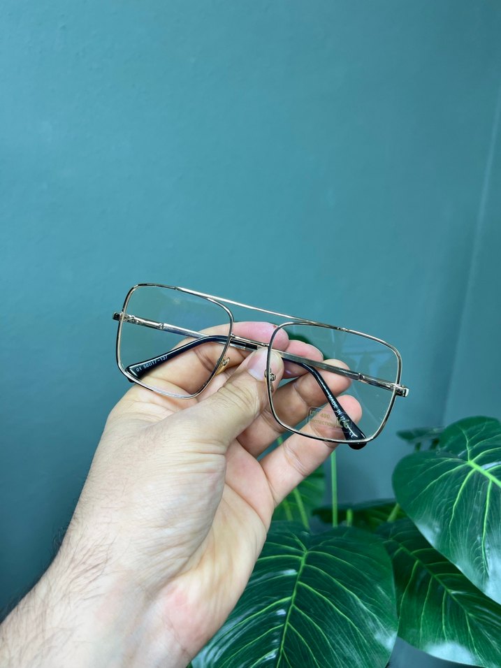 Şeffaf  Minimalist erkek gözlük uv400 - Görsel 2