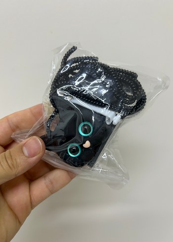 Kedi Figürlü Siyah Kablo Koruyucu - Görsel 3