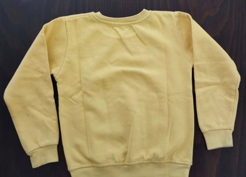 Sarı Erkek Çocuk Pamuklu Sweatshirt 7-8 yaş swat - Görsel 3