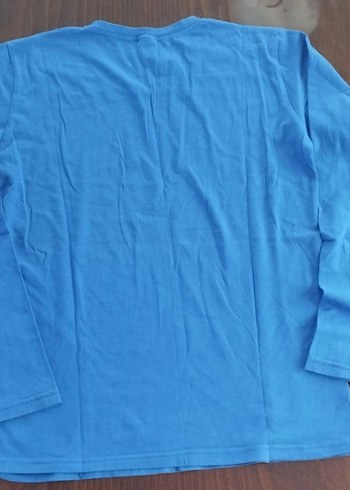 Kız Çocuk Mavi Uzun Kollu Baskılı Tişört çok az giyildi - Görsel 7