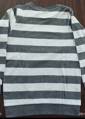 Gri Erkek Çocuk Uzun Kollu Sweatshirt 7-8 yaş - Görsel 2