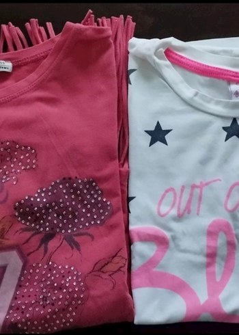 2 adet Kız Tişörtü 9-10 yaş - Görsel 3