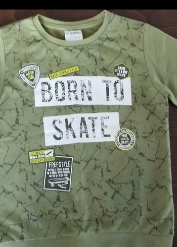 Düğmeli Yeşil Erkek Sweatshirtlw lc waikiki az giyildi - Görsel 2