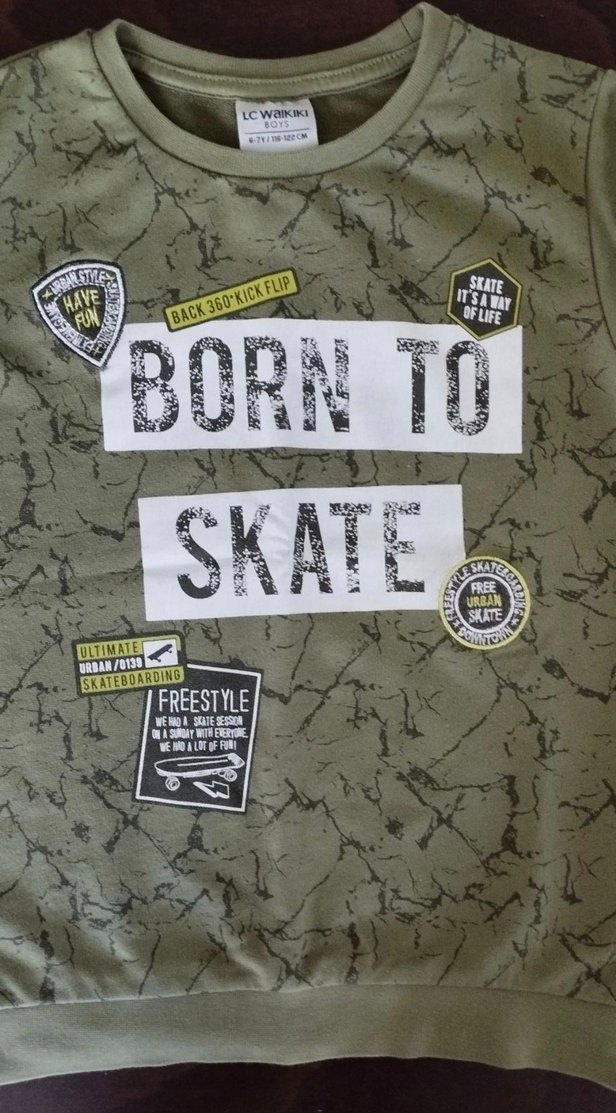 Düğmeli Yeşil Erkek Sweatshirtlw lc waikiki az giyildi - Görsel 5