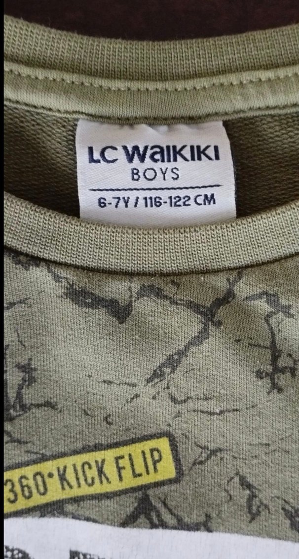 Düğmeli Yeşil Erkek Sweatshirtlw lc waikiki az giyildi - Görsel 3