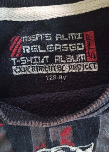 Kapüşonsuz Erkek Sweatshirt, Uzun Kollu, Baskılı - Görsel 3