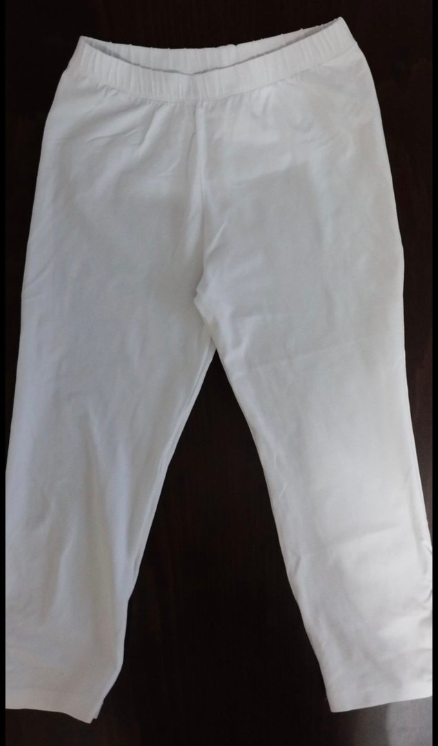 Düğmeli Beyaz Kadın Kumaş Pantolon - Görsel 3