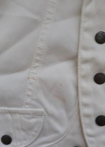 Kızlar İçin Düğmeli Beyaz Pamuk Yelek kaliteli ketendir - Görsel 4