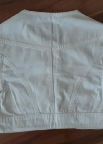 Kızlar İçin Düğmeli Beyaz Pamuk Yelek kaliteli ketendir - Görsel 5