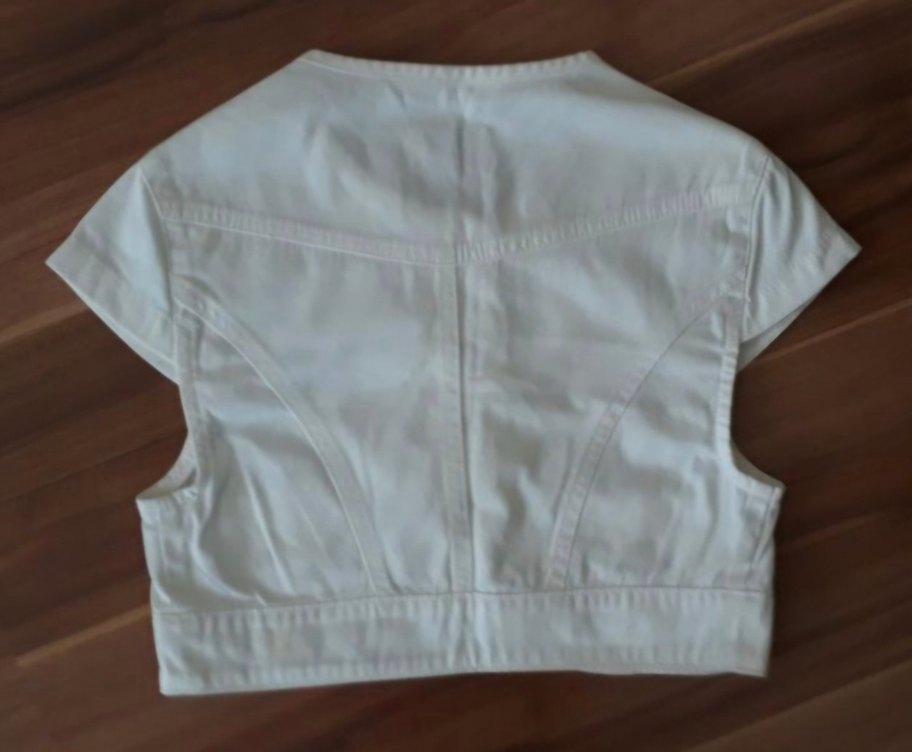 Kızlar İçin Düğmeli Beyaz Pamuk Yelek kaliteli ketendir - Görsel 5