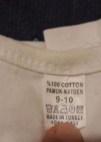 Kız Çocuk Beyaz Baskılı Tişört 9-10 yaş ama kalıp daha12-13 gibi - Görsel 3