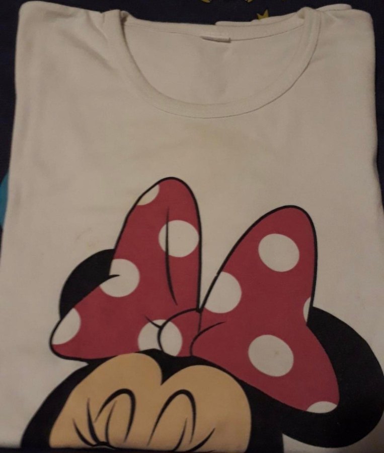 Kız Çocuk Beyaz Baskılı Tişört 9-10 yaş ama kalıp daha12-13 gibi - Görsel 2