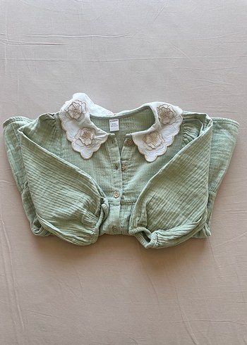 LC Waikiki Nakışlı Keten Kız Çocuk Elbise