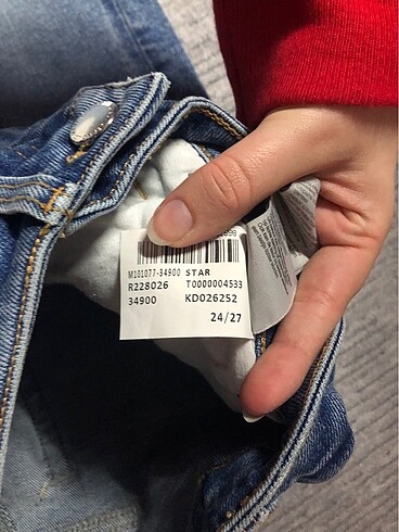 36 Beden mavi Renk Mavi Star Jean