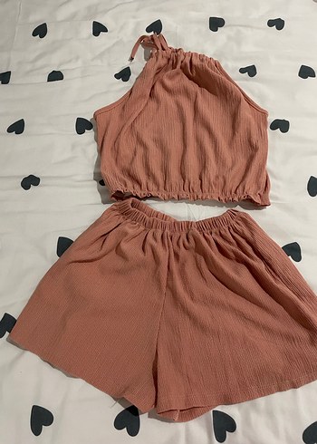 Gül Kurusu Mini Keten Takım