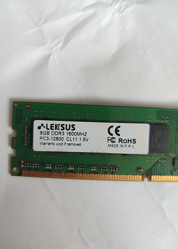 LEKSUS 8GB 1600MHZ DDR3 MASAÜSTÜ RAM - Görsel 2