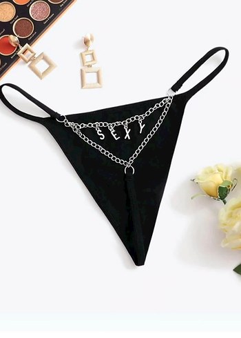 Victoria s Secret Sexy yazı Desenli Zincirli Kadın Tanga
