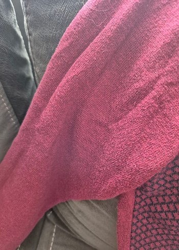 Bordo Kadın Triko Uzun Kollu Kazak - Görsel 6