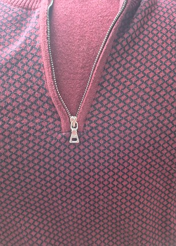 Bordo Kadın Triko Uzun Kollu Kazak - Görsel 5