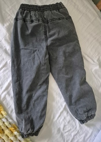 Gri Erkek Çocuk Bol Kesim Denim Pantolon - Görsel 4