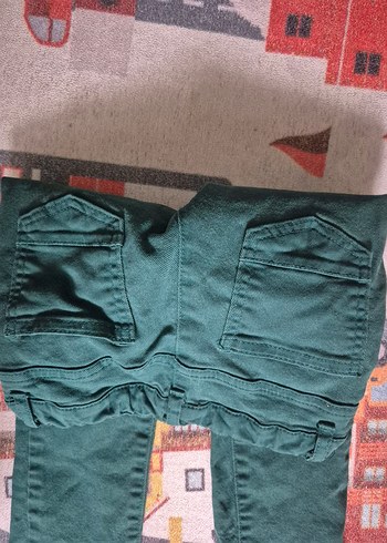 Erkek Çocuk Koyu Yeşil Düğmeli Pantolon - Görsel 4