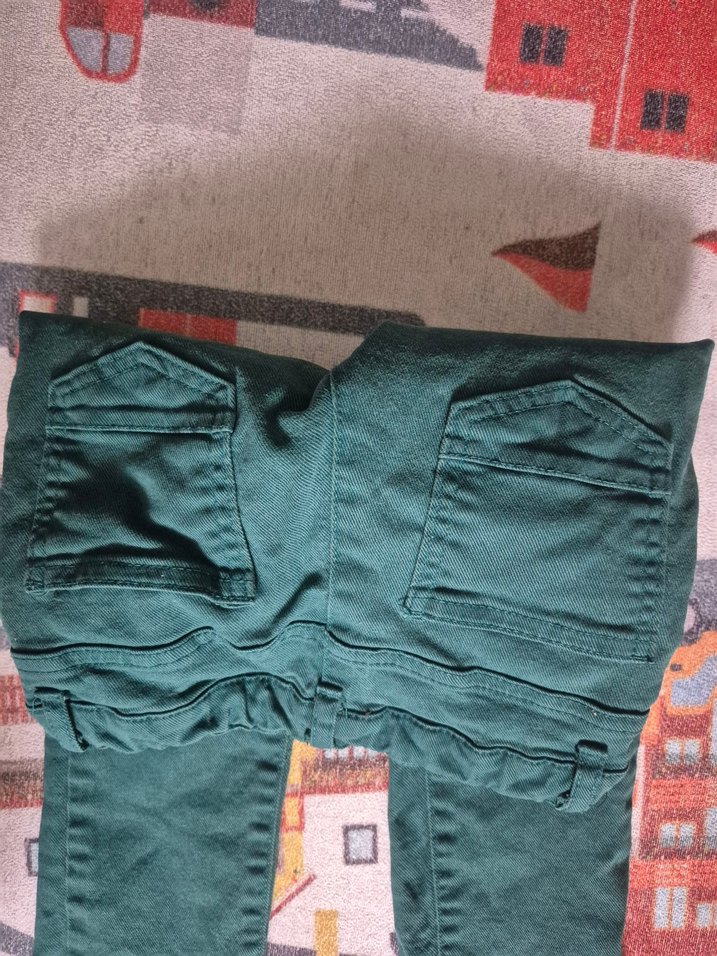 Erkek Çocuk Koyu Yeşil Düğmeli Pantolon - Görsel 4