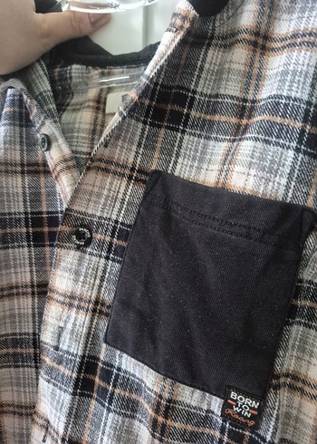 Erkek Çocuk Ekose Desenli Uzun Kollu oduncu Gömlek - Görsel 4