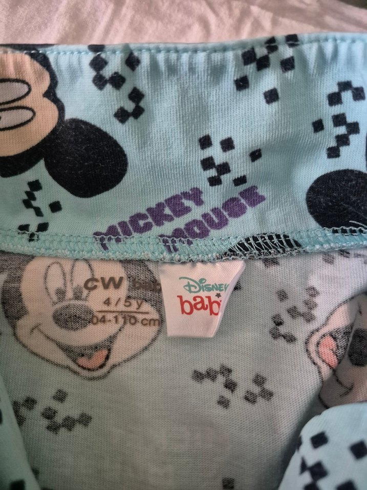 Mickey Mouse Desenli Düğmeli Erkek Pijama Takımı - Görsel 4