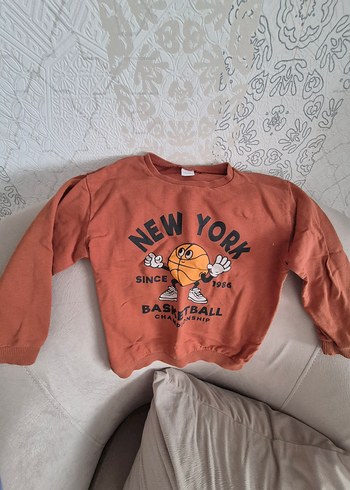 Erkek Çocuk Kırmızı Baskılı Sweatshirt - Görsel 3